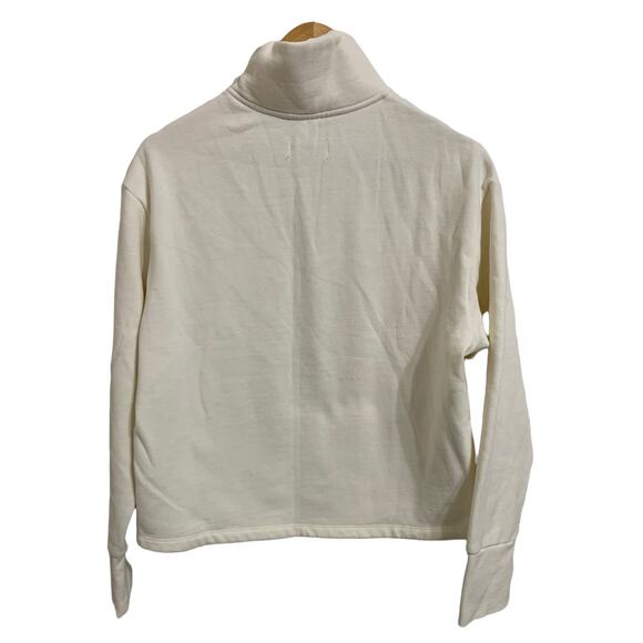 Sundays two ivory 1/4 Zip fleece pullover sweatshirt size Small - Picture 4 of 4